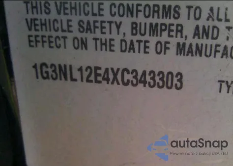 1999 Oldsmobile Alero Gl z USA, uszkodzony, nr VIN 1G3NL12E4XC343303